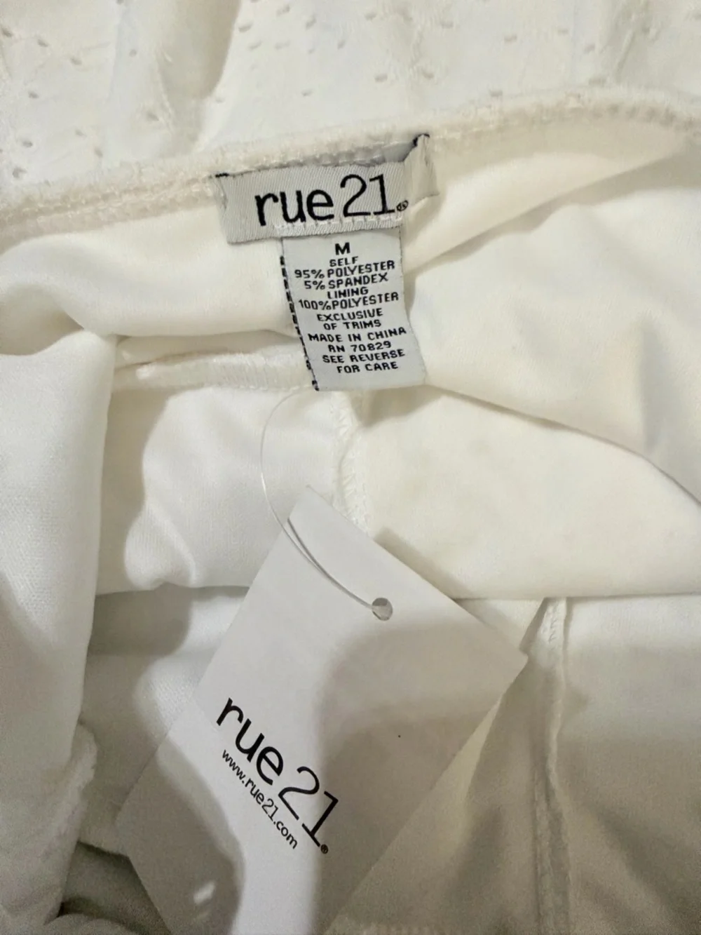 Rue21‎ White Eyelet Lace Surplice Romper